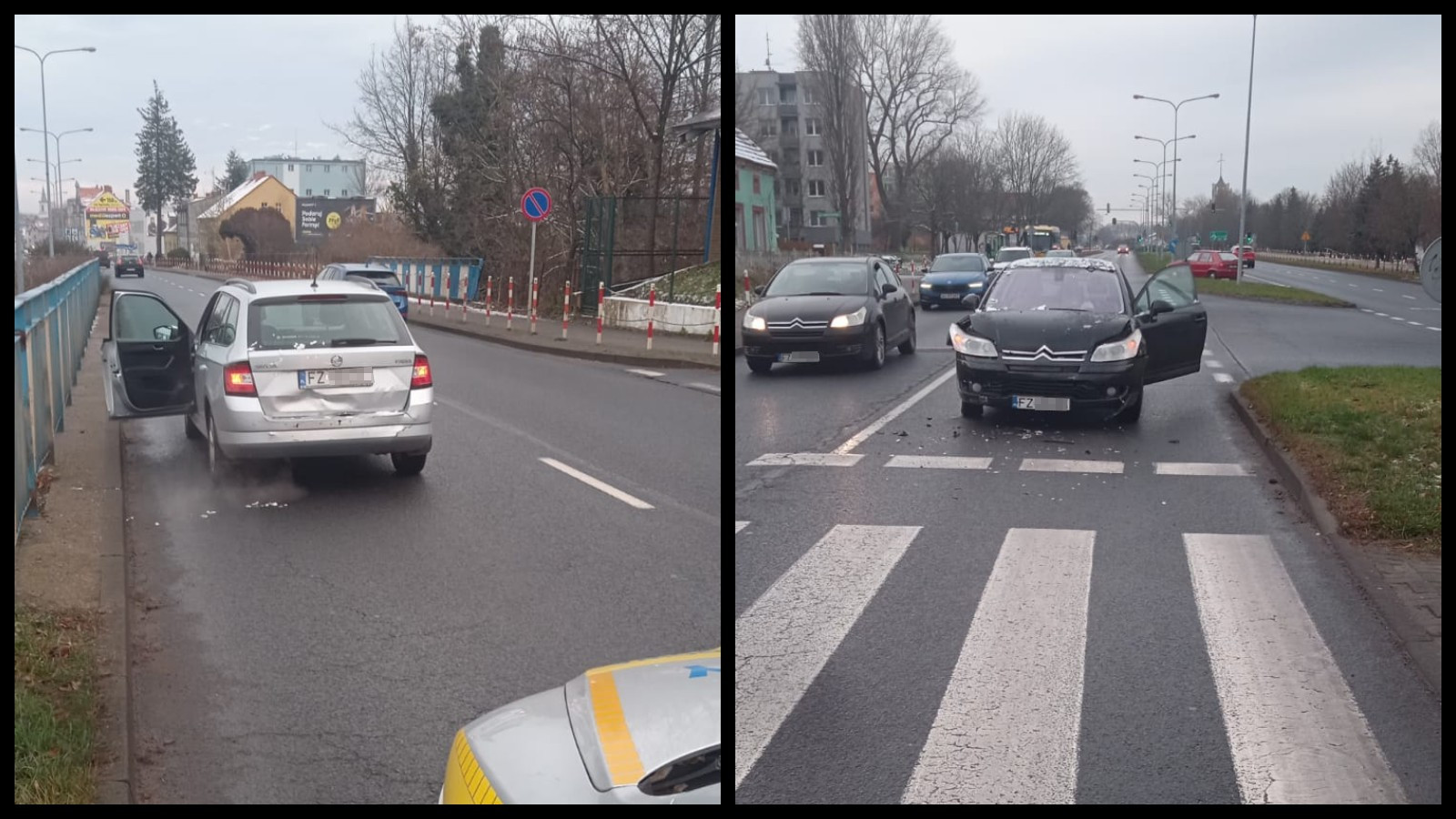 Kolizja Zielona Góra - Wypadek Zielona Góra