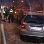 Kolizja Zielona Góra - Wypadek Zielona Góra. Śnieg Zielona Góra