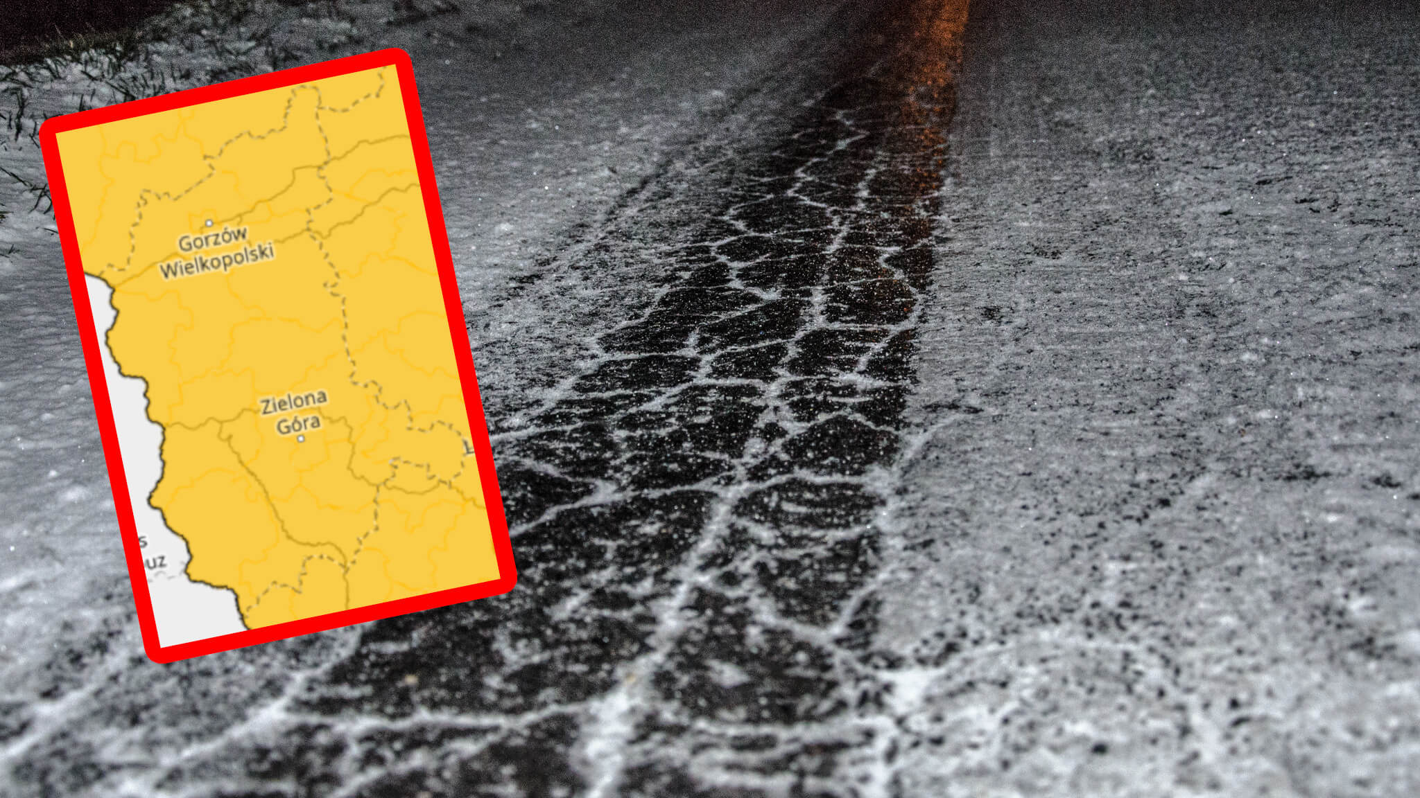 ostrzeżenia IMGW - Lubuskie pogoda. śliskie drogi