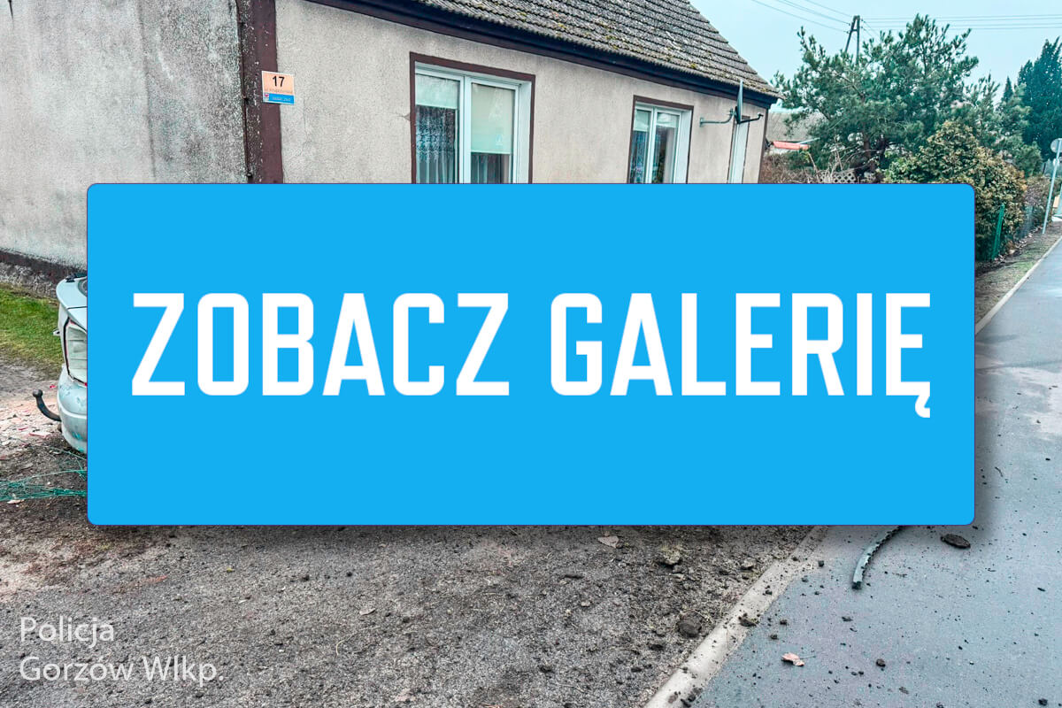 Auto uderzyło w budynek, przyczepa wywrócona. 54-latek trafił do aresztu Pijany kierowca Deszczno - prawie dwa promile. Auto uderzyło w budynek