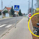 Pijany rowerzysta Międzyrzecz - przejazd kolejowy