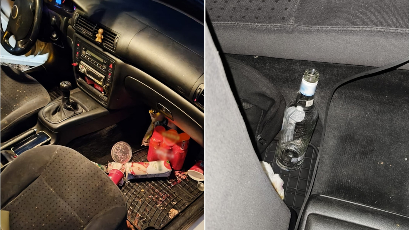 pijany kierowca Rzepin - otwarta wódka