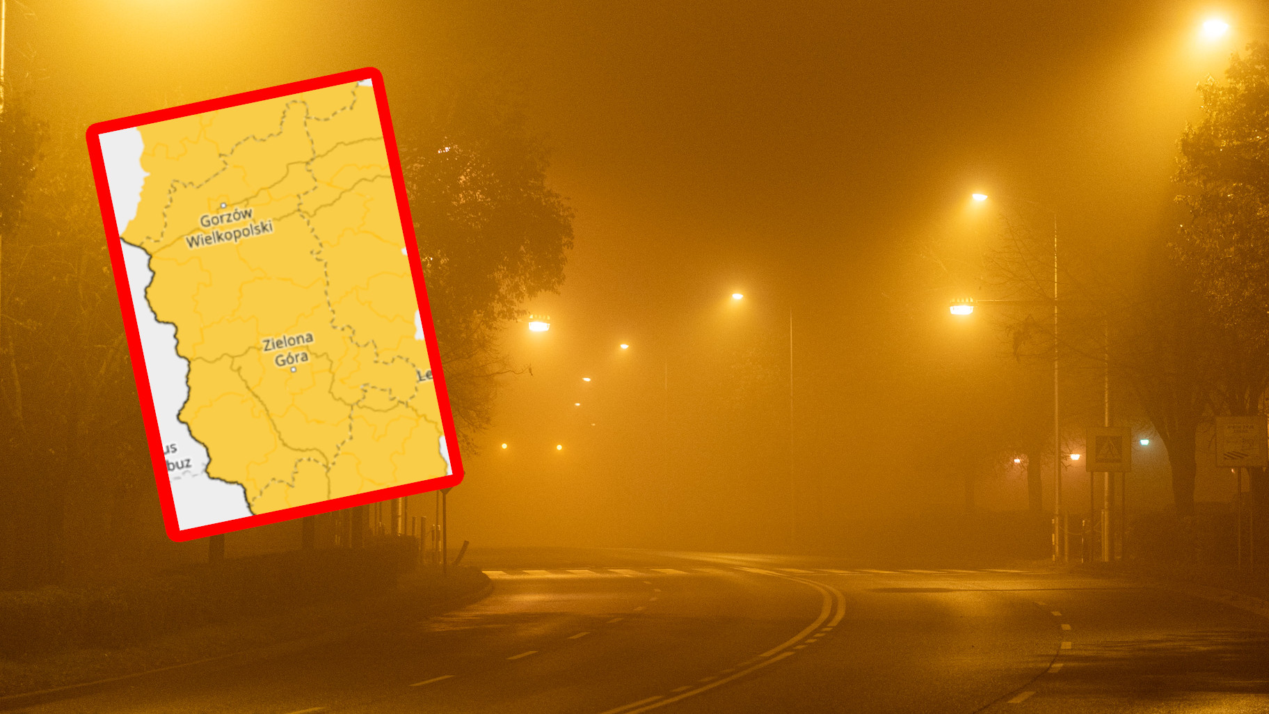 ostrzeżenia IMGW Lubuskie - gęsta mgła Lubuskie