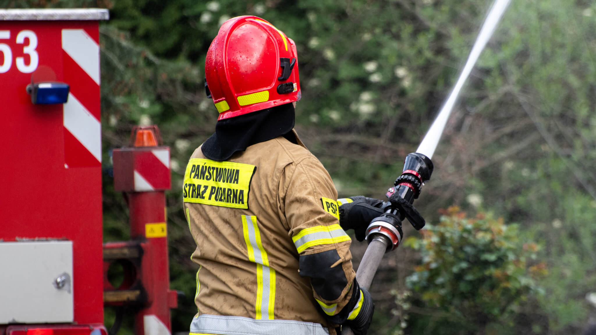 Pożar Bojadła - Pożar suszarni kukurydzy. Straż pożarna Sulechów