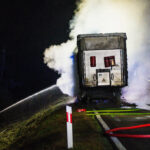 Pożar na DK32 - Pożar Zielona Góra. Utrudnienia na DK32