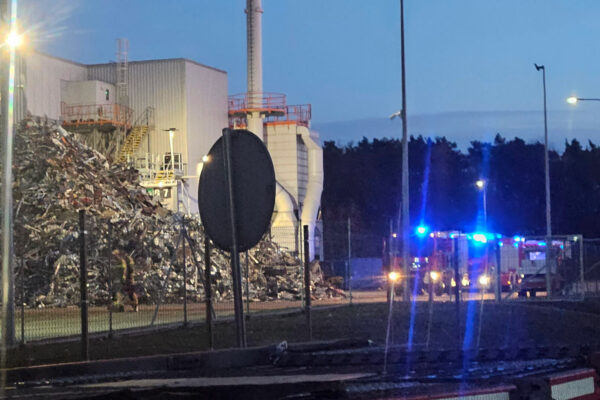 Pożar Nowa Sól - Pożar hałdy magnezu
