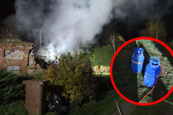 Pożar domku holenderskiego - Pożar Skwierzyna