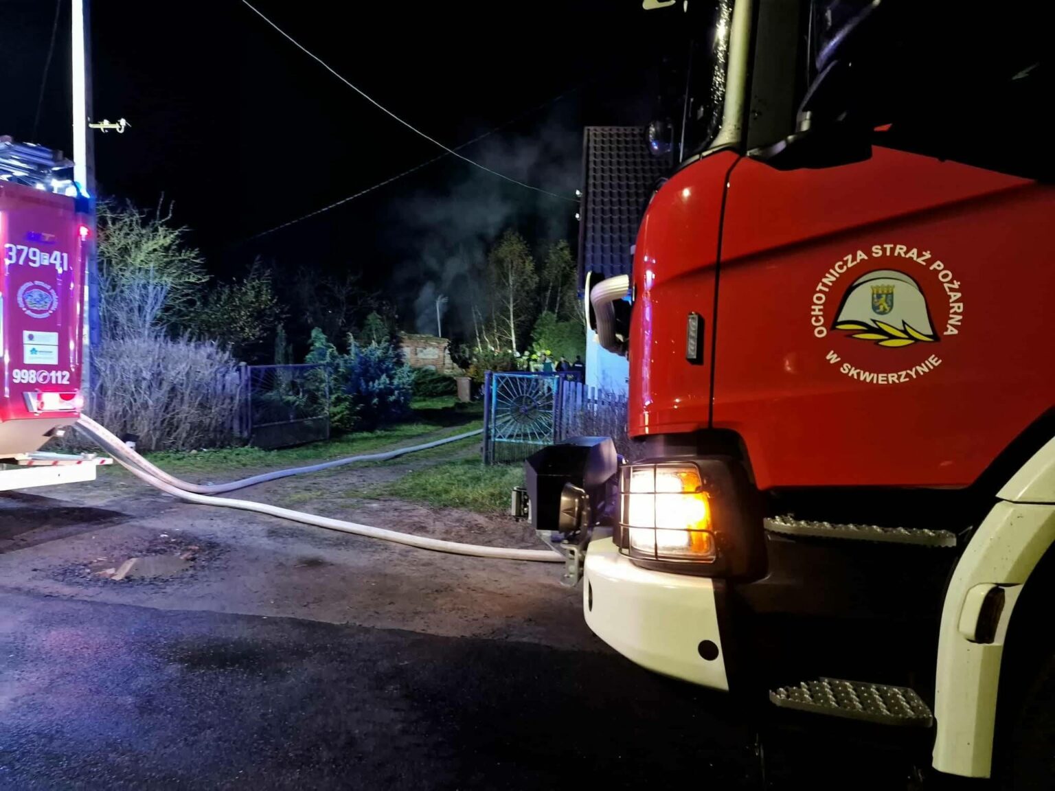 Pożar domku holenderskiego - Pożar Skwierzyna