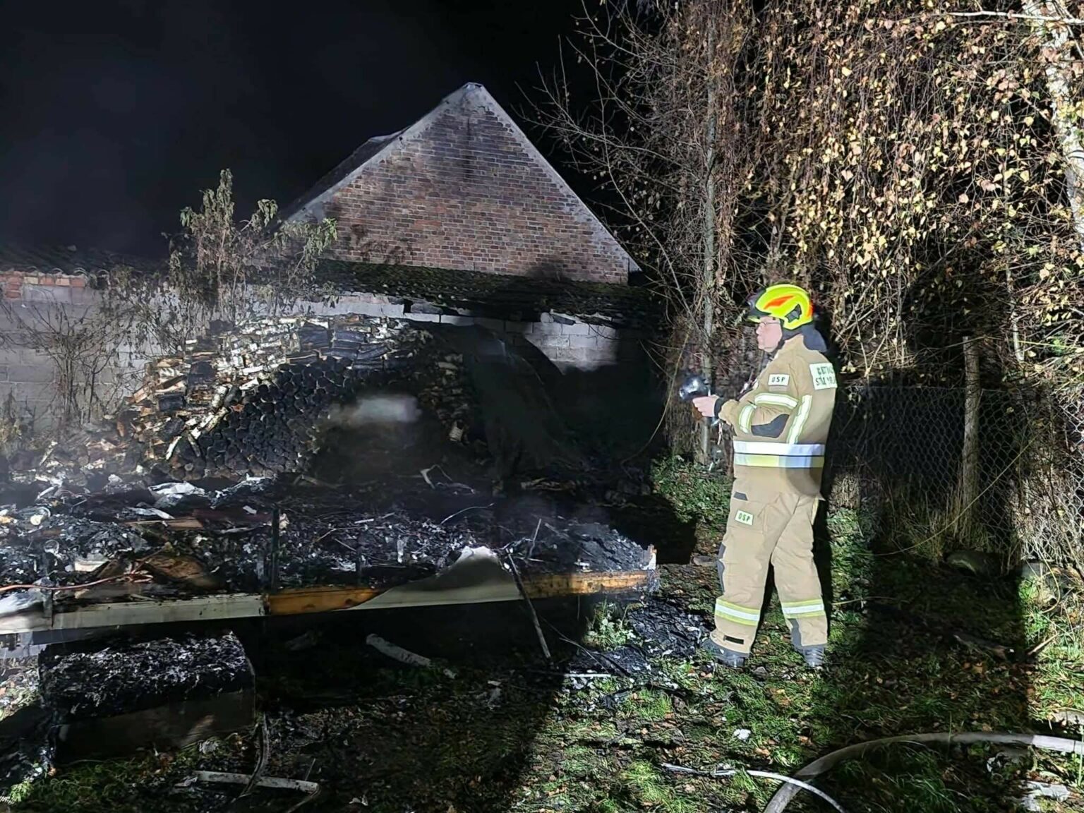 Pożar domku holenderskiego - Pożar Skwierzyna