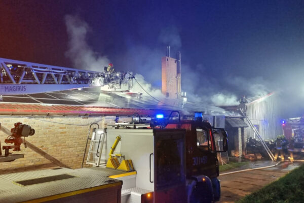 pożar Wawrów Karczma pod Łosiem - akcja gaśnicza Gorzów