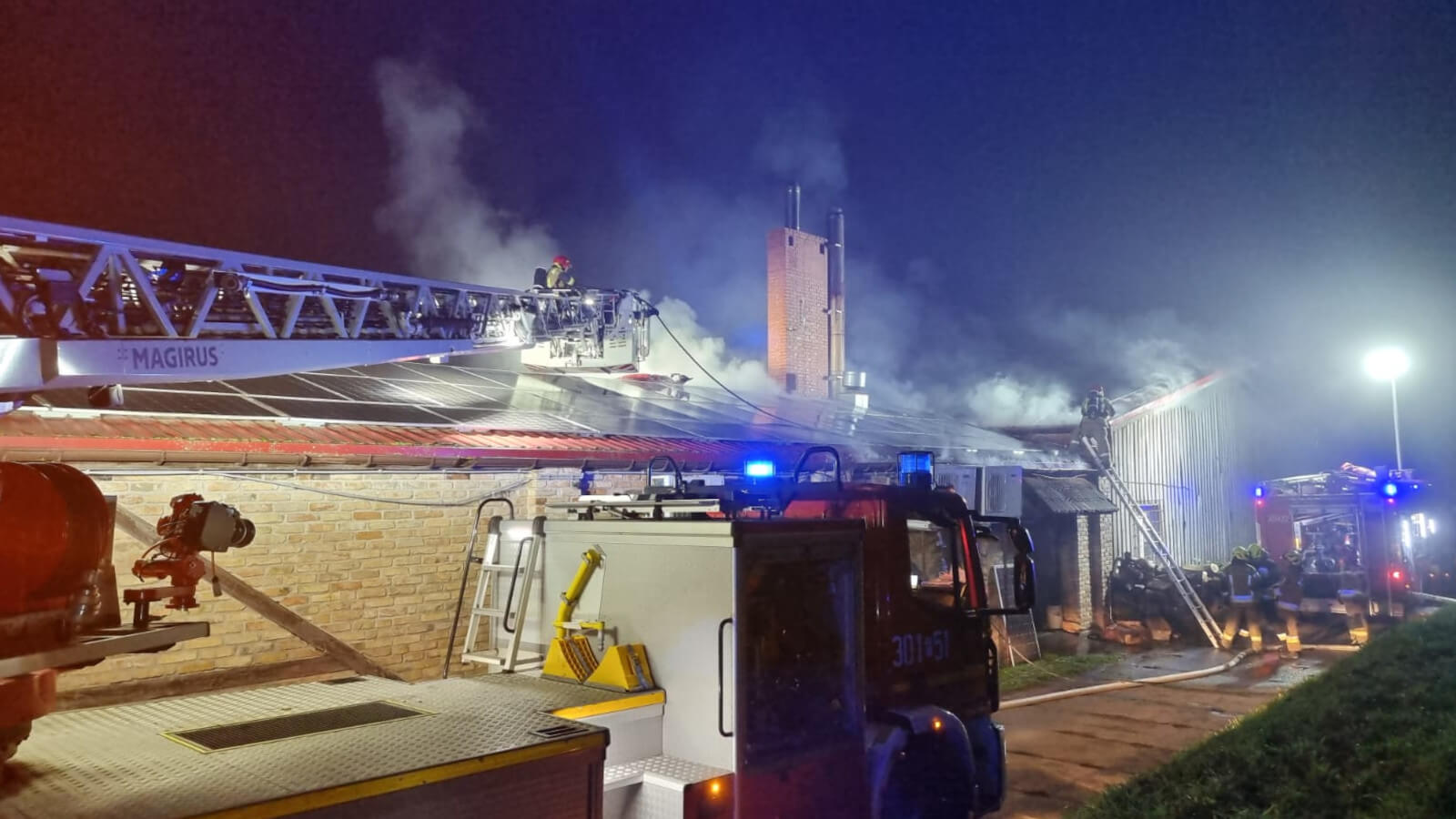 pożar Wawrów Karczma pod Łosiem - akcja gaśnicza Gorzów