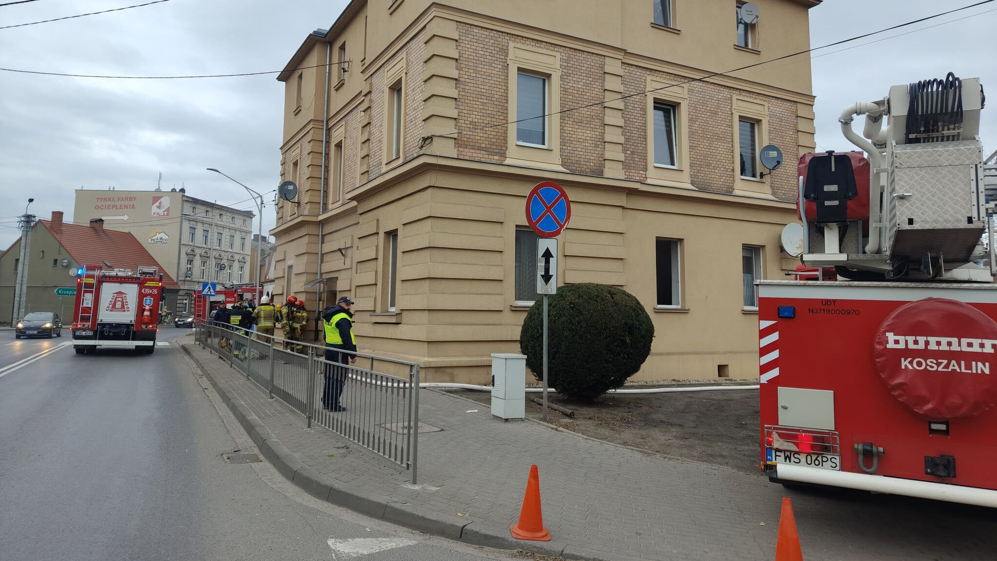 Pożar Wschowa kamienica - Straż pożarna Wschowa