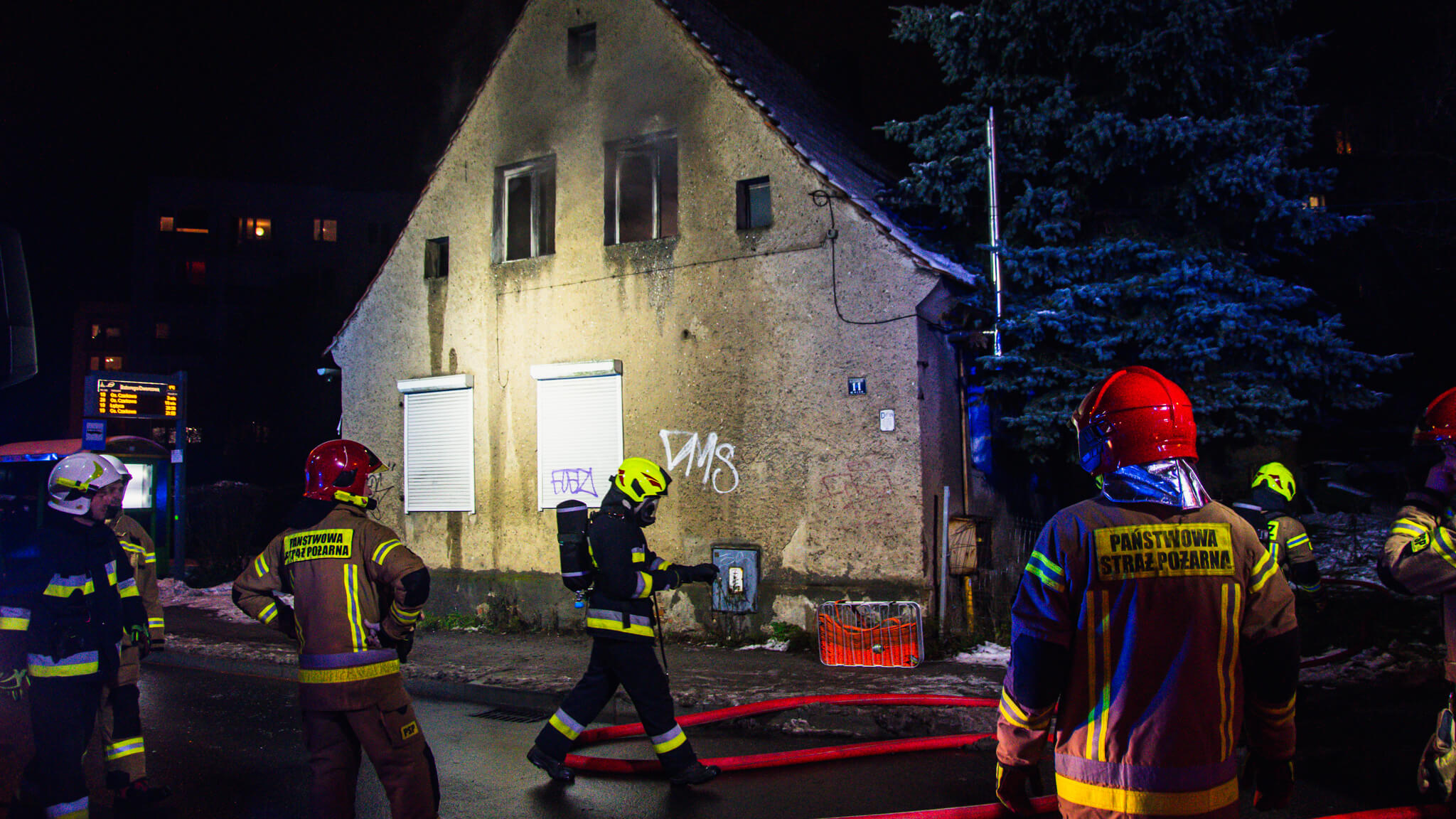 Pożar Zielona Góra Batorego - Straż pożarna Zielona Góra