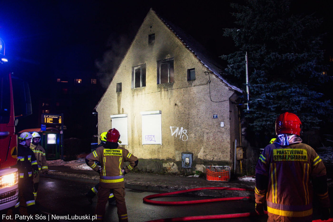 Pożar Zielona Góra Batorego - Straż pożarna Zielona Góra