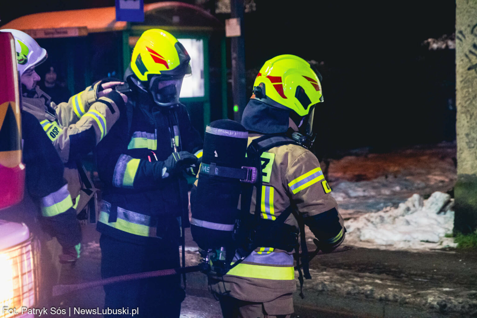 Pożar Zielona G&oacute;ra Batorego - Straż pożarna Zielona G&oacute;ra