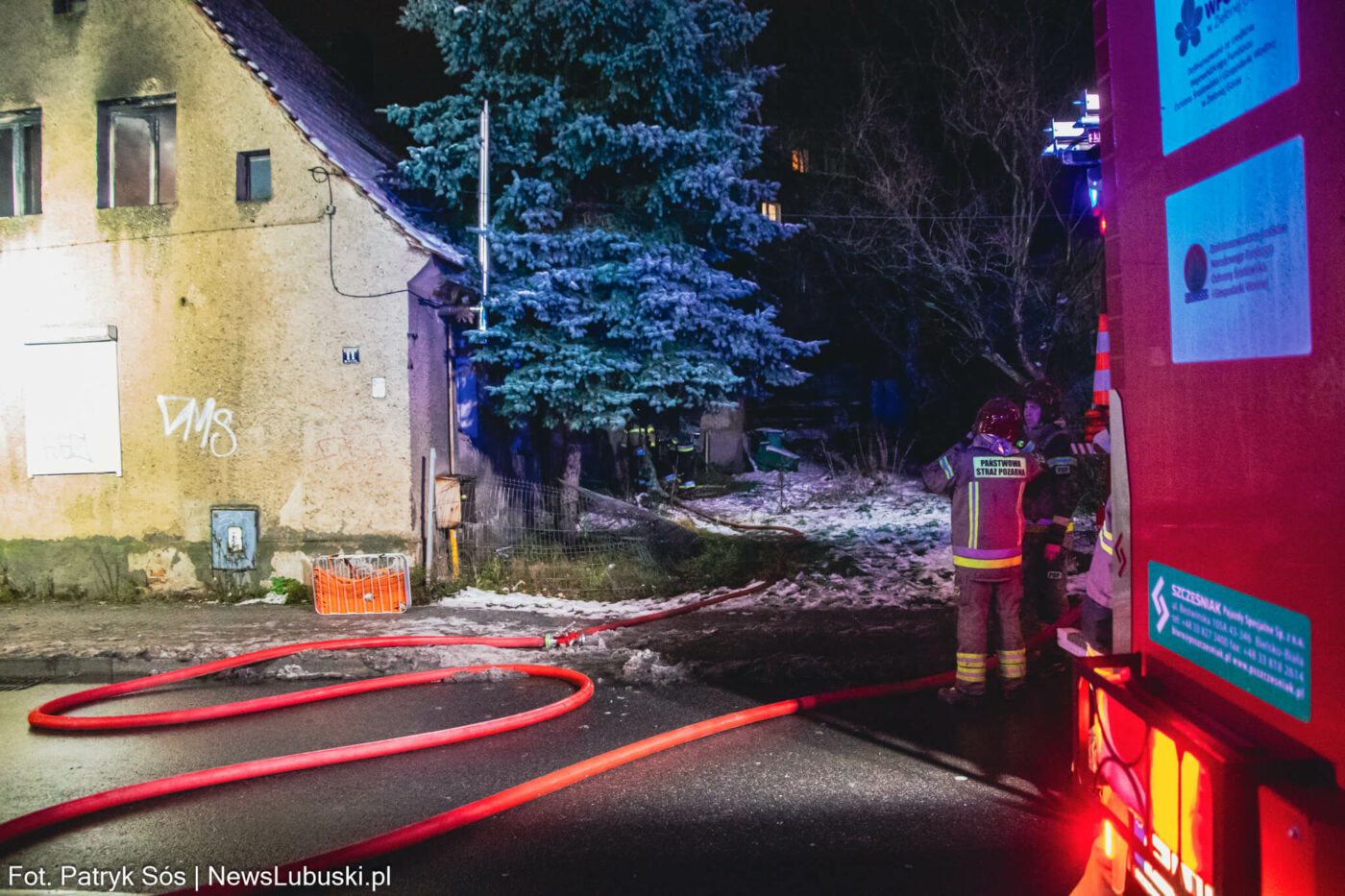 Pożar Zielona Góra Batorego - Straż pożarna Zielona Góra