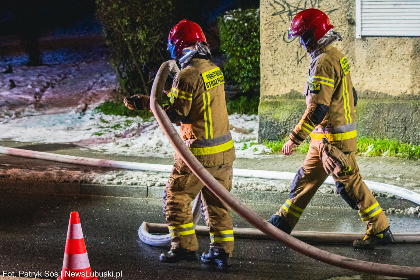Pożar Zielona Góra Batorego - Straż pożarna Zielona Góra