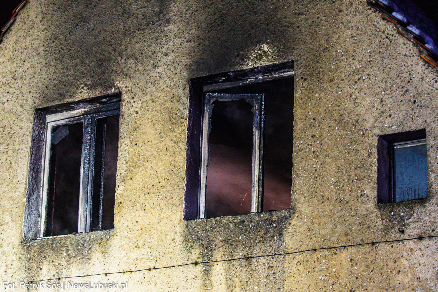 Pożar Zielona G&oacute;ra Batorego - Straż pożarna Zielona G&oacute;ra