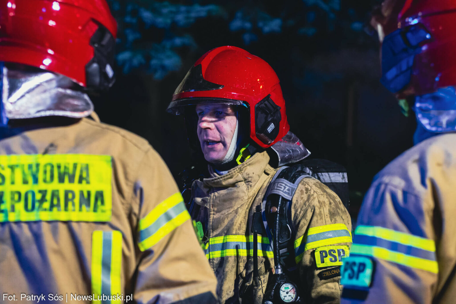 Pożar Zielona G&oacute;ra Batorego - Straż pożarna Zielona G&oacute;ra