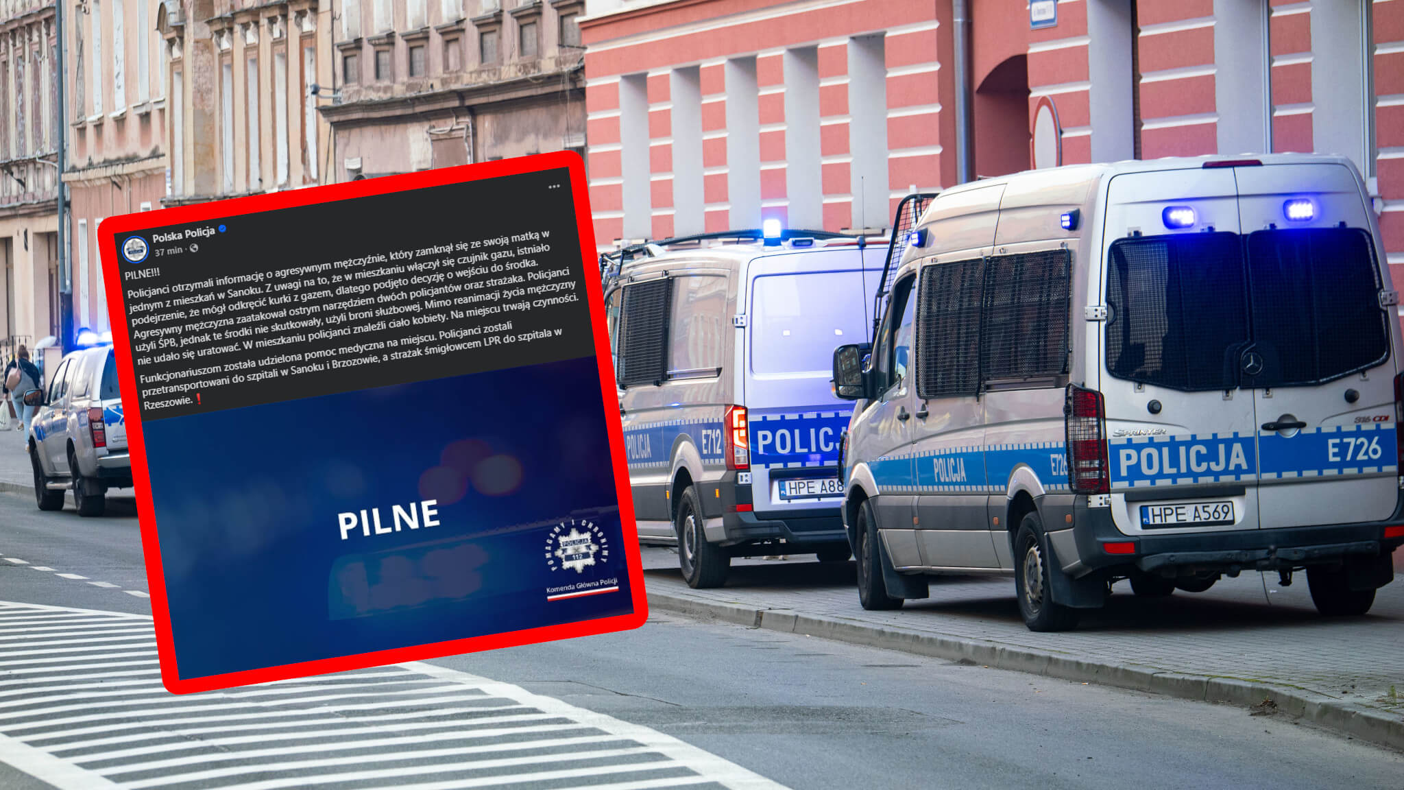 strzelanina Sanok - atak na policjantów. Polska Policja