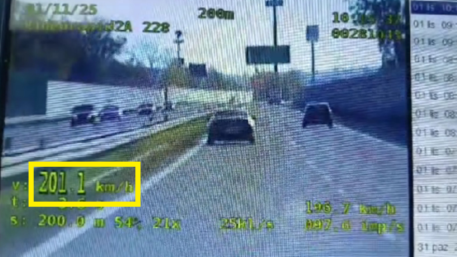 Trasa S3 Sulechów - kierowca 201 km/h Wszystkich Świętych policja