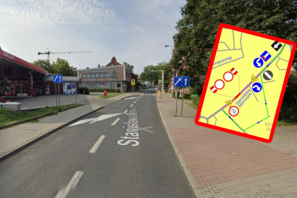 Utrudnienia w Zielonej Górze - Zamknięcie ulicy Zielona Góra Moniuszki