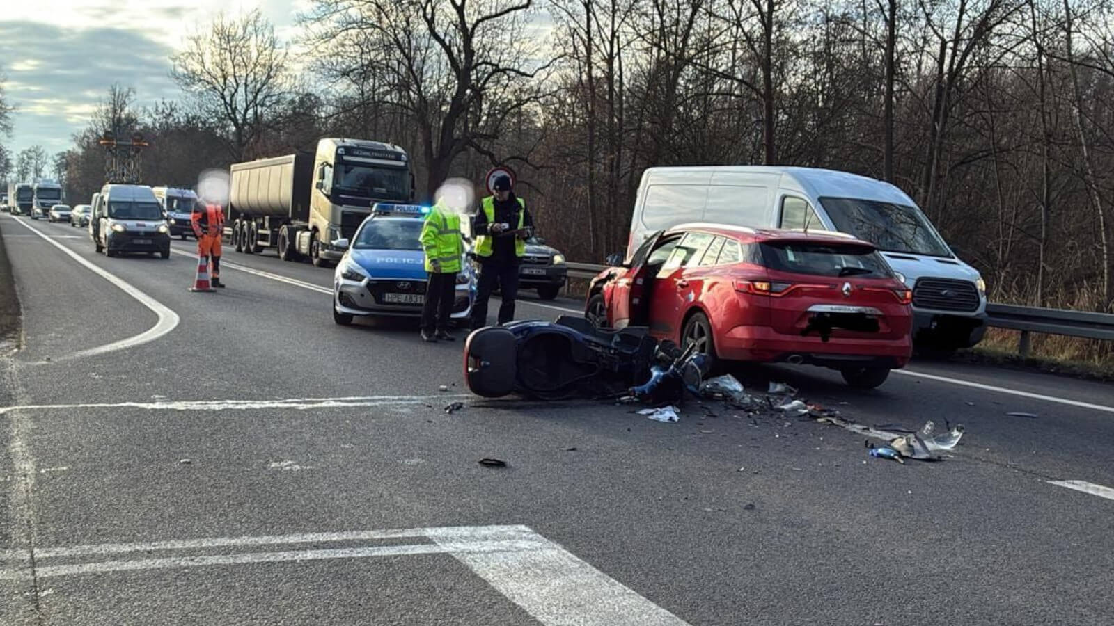 Wypadek na DK92 - Wypadek Świebodzin. Wypadek motocyklisty