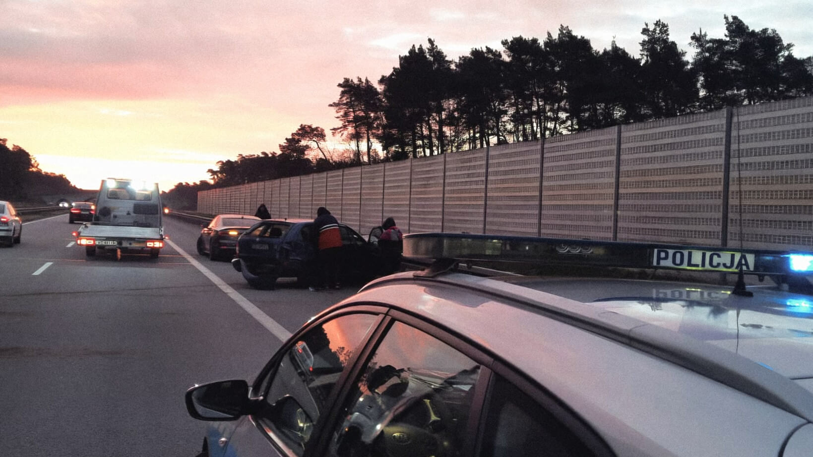 Wypadek na S3 - Wypadek Zielona Góra. Sytuacja na S3 uderzył w bariery