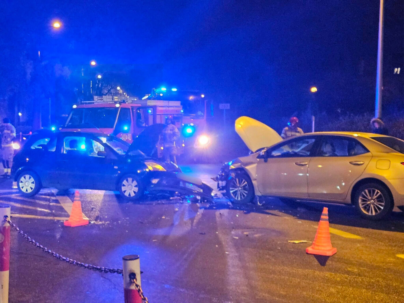 Wypadek Zielona Góra Kożuchowska - Wypadek osobówek Zielona Góra