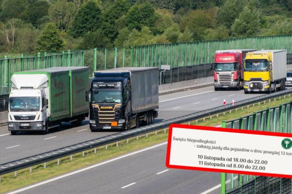 zakaz jazdy 11 listopada 2025 - zakaz jazdy ciężarówek 10 listopada