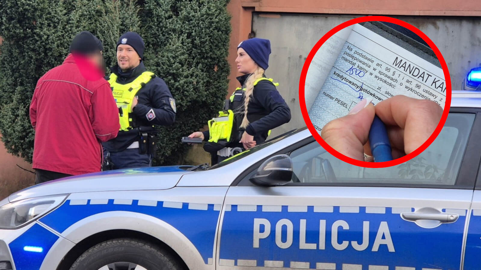 Akcja policji Sulechów - mandaty Sulechów piesi