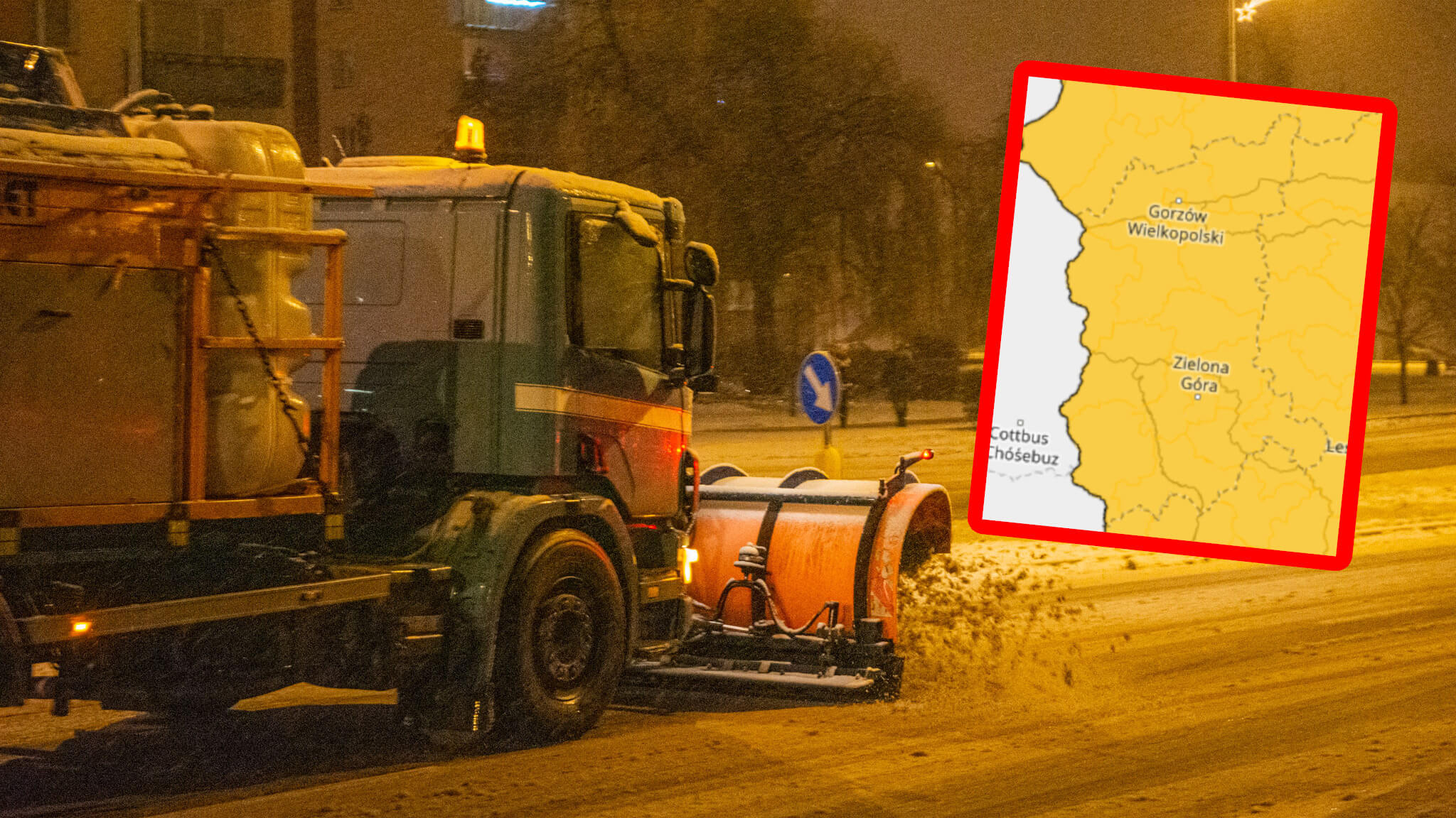 gołoledź Lubuskie - ostrzeżenie IMGW