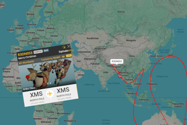 gdzie jest święty mikołaj - mikołaj flightradar