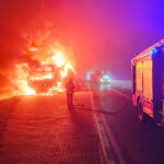 Pożar na DK24 Przytoczna - Pożar ciężarówki DK24 Wierzbno