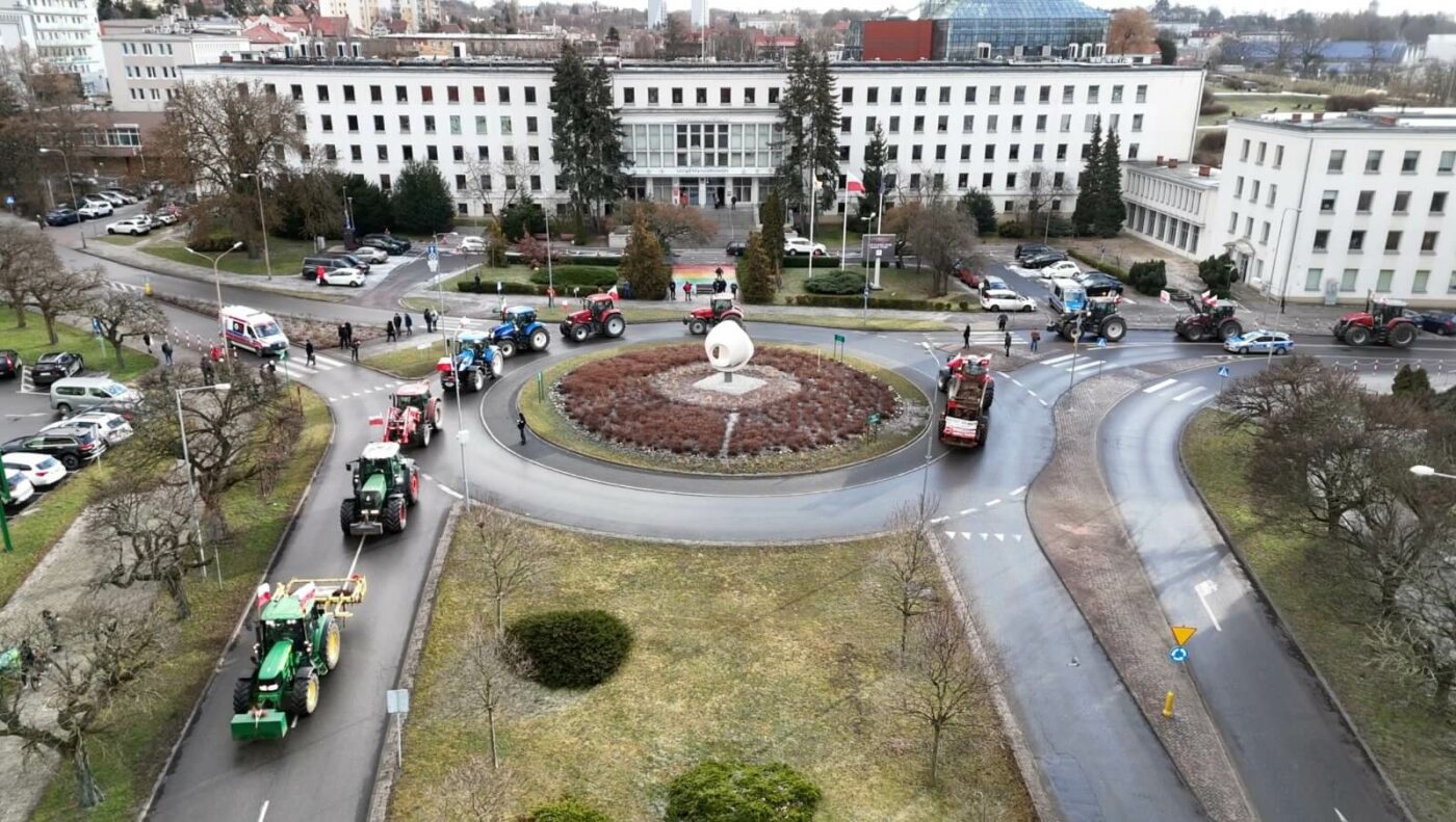 protest rolnik&oacute;w Zielona G&oacute;ra - Mercosur protest