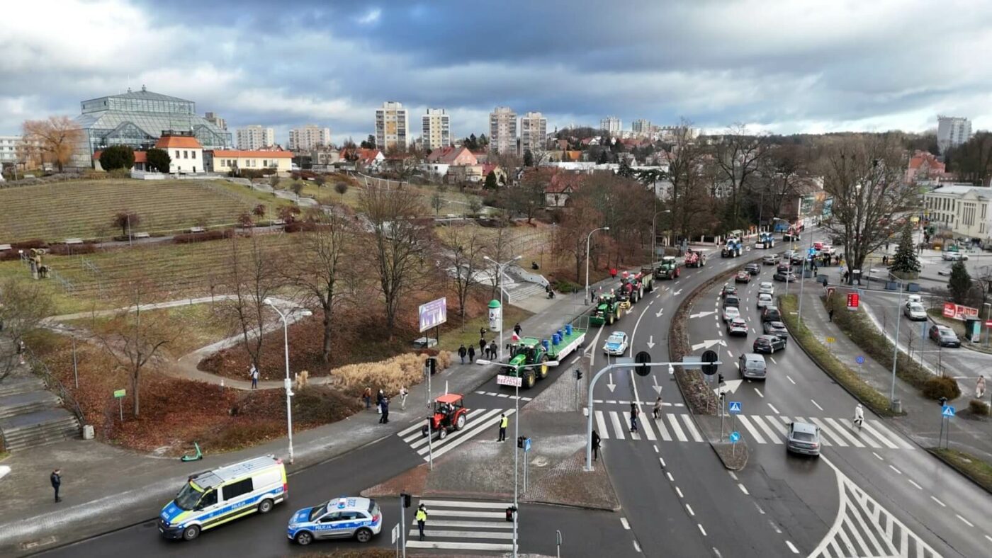 protest rolnik&oacute;w Zielona G&oacute;ra - Mercosur protest
