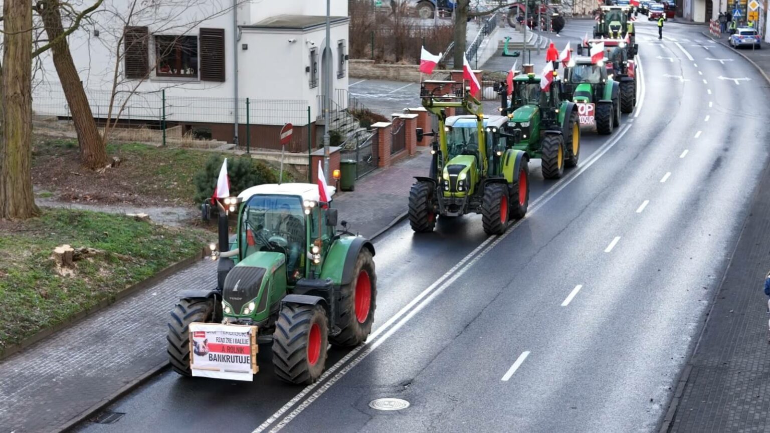 protest rolnik&oacute;w Zielona G&oacute;ra - Mercosur protest