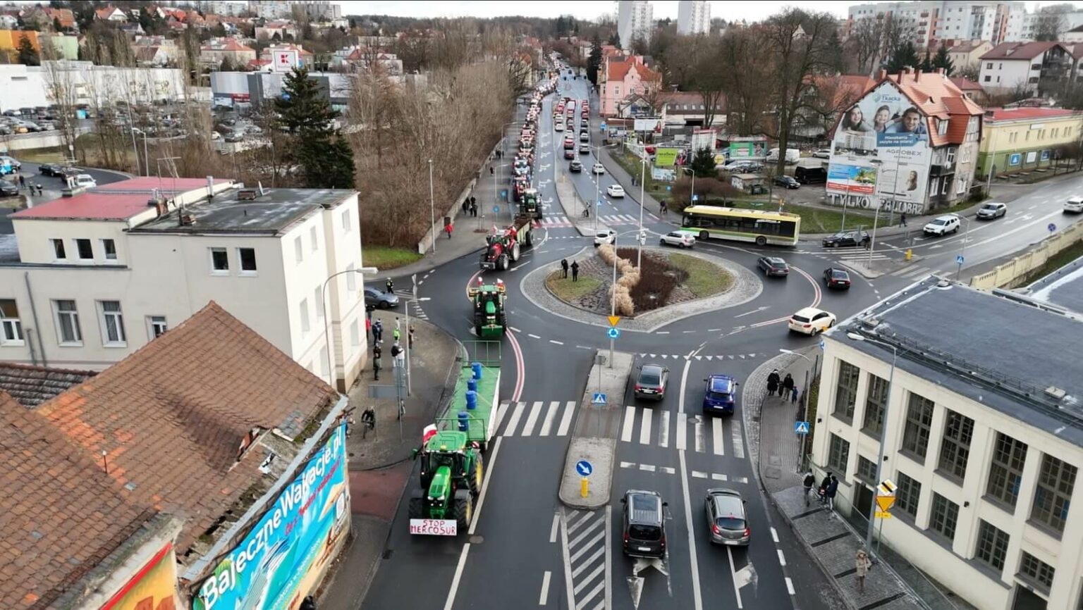 protest rolnik&oacute;w Zielona G&oacute;ra - Mercosur protest