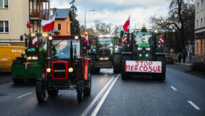 protest rolników Zielona Góra - Mercosur protest