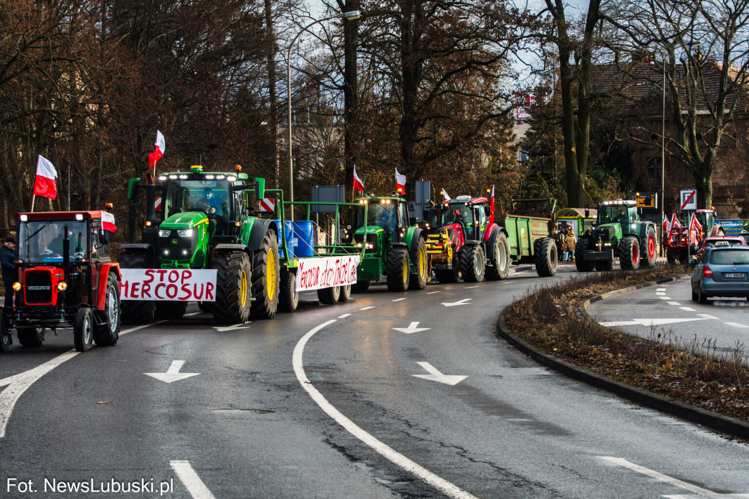 protest rolnik&oacute;w Zielona G&oacute;ra - Mercosur protest