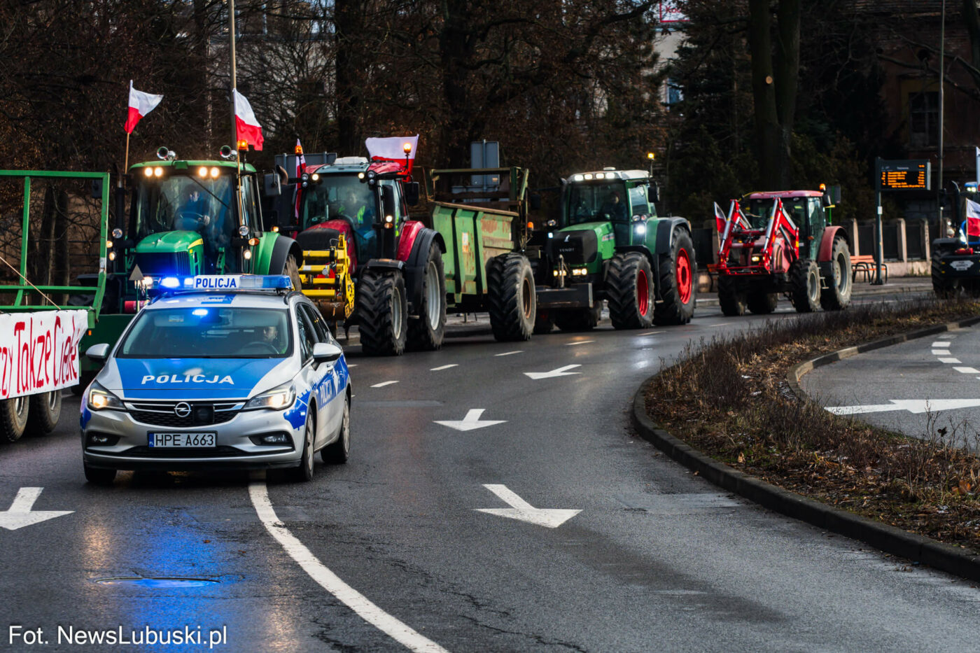 protest rolnik&oacute;w Zielona G&oacute;ra - Mercosur protest
