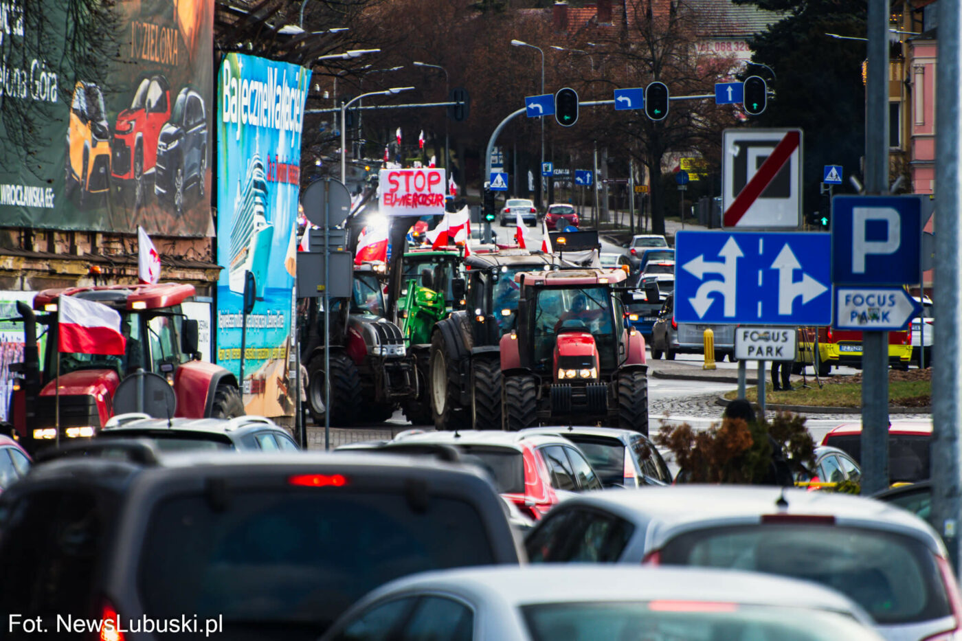 protest rolnik&oacute;w Zielona G&oacute;ra - Mercosur protest