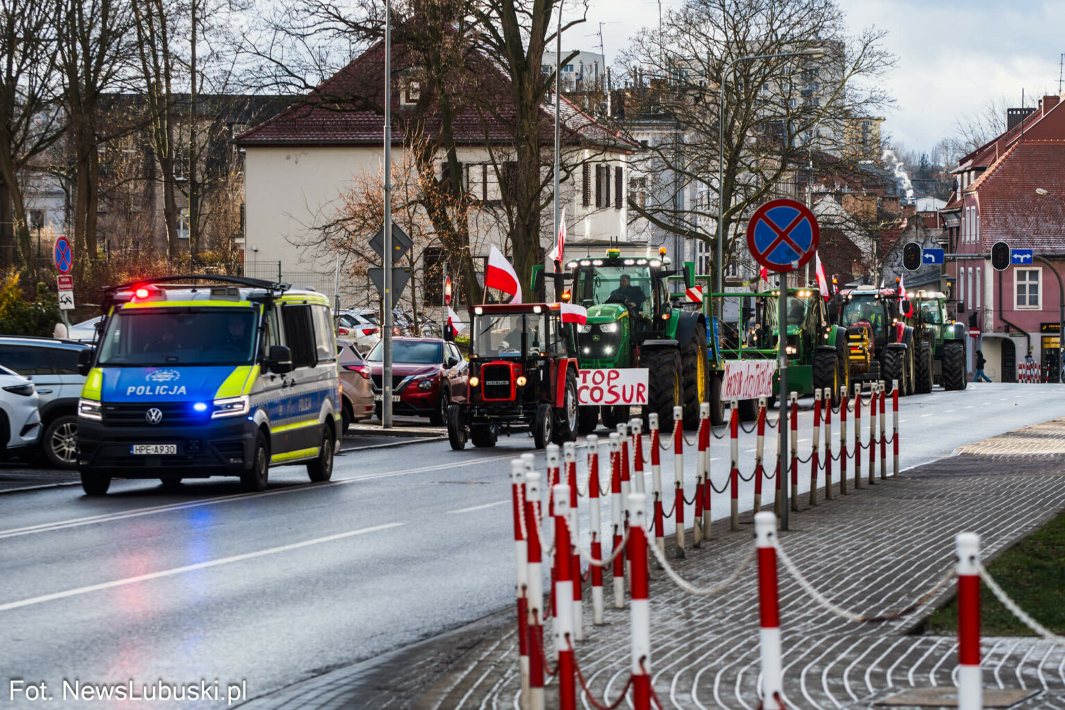 protest rolnik&oacute;w Zielona G&oacute;ra - Mercosur protest