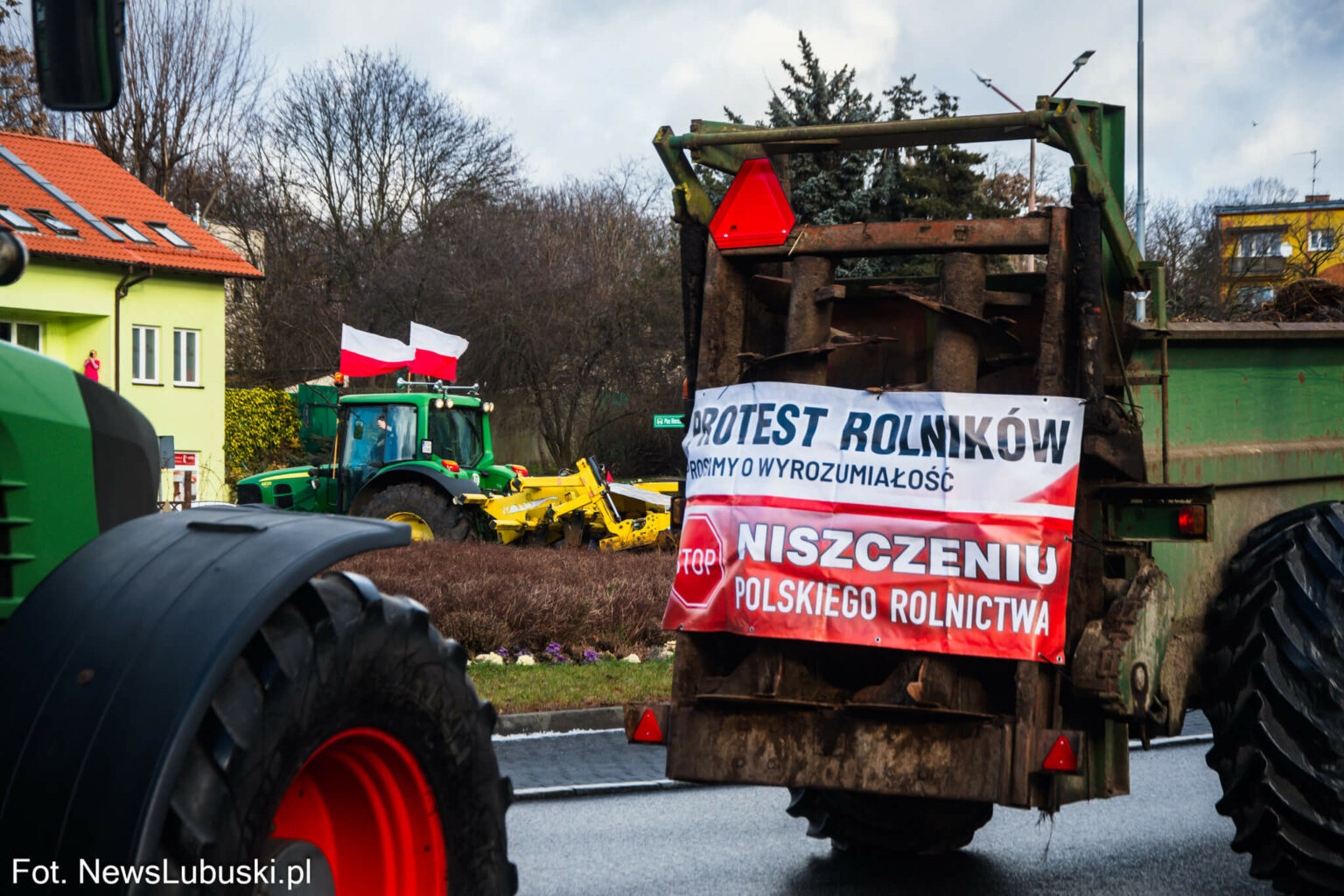 protest rolnik&oacute;w Zielona G&oacute;ra - Mercosur protest