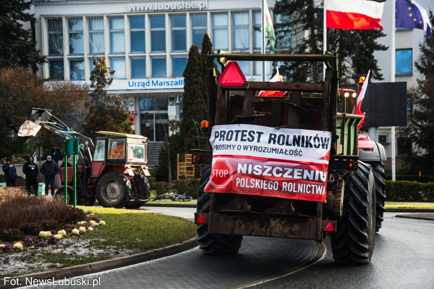 protest rolnik&oacute;w Zielona G&oacute;ra - Mercosur protest