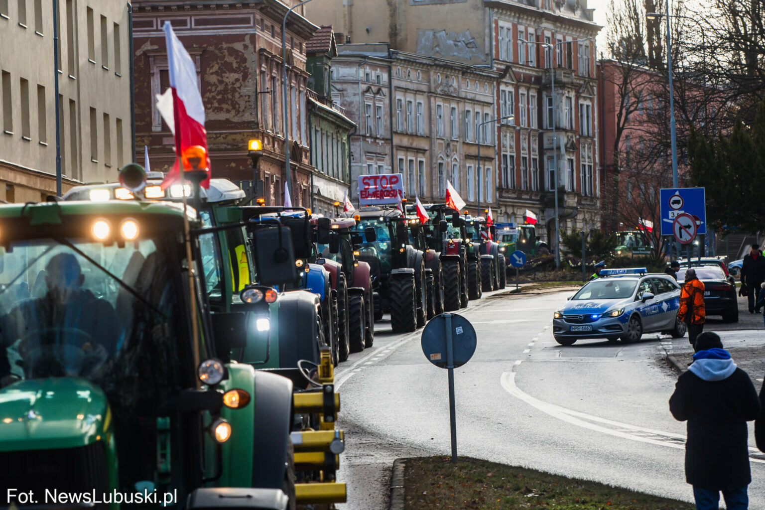 protest rolnik&oacute;w Zielona G&oacute;ra - Mercosur protest
