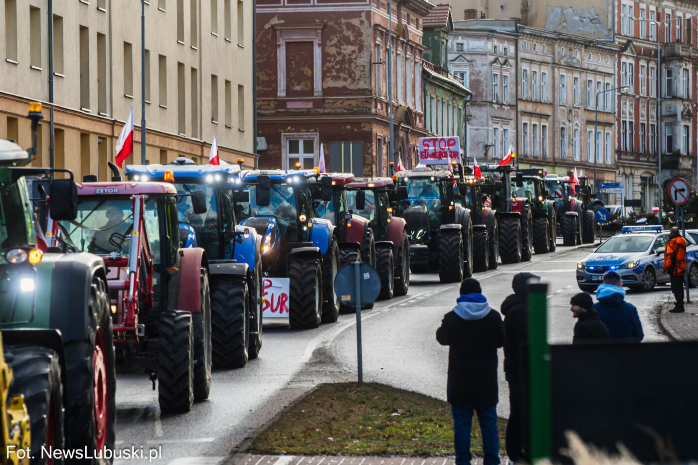 protest rolnik&oacute;w Zielona G&oacute;ra - Mercosur protest