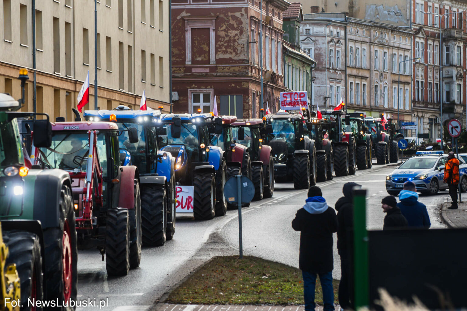 protest rolnik&oacute;w Zielona G&oacute;ra - Mercosur protest