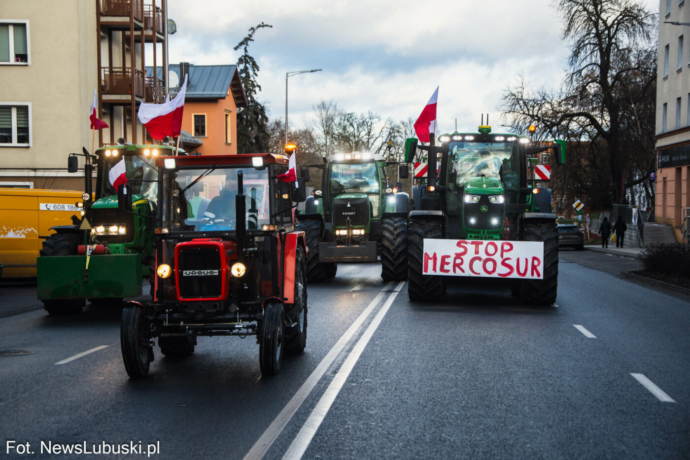 protest rolnik&oacute;w Zielona G&oacute;ra - Mercosur protest
