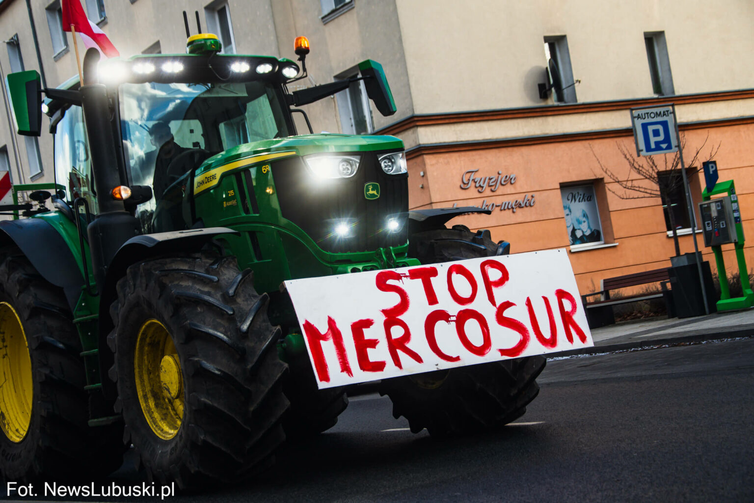 protest rolnik&oacute;w Zielona G&oacute;ra - Mercosur protest